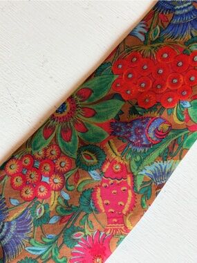 ANDRIANO 100% Silk Fish &Floral Printed Tie